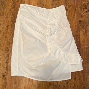 MSGM White Pleated Mini Skirt D4